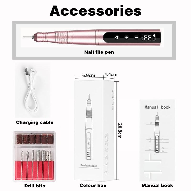 Perceuse à ongles rechargeable professionnelle